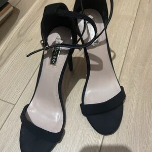 Primark Elegant Black Ankle Strap Heels
